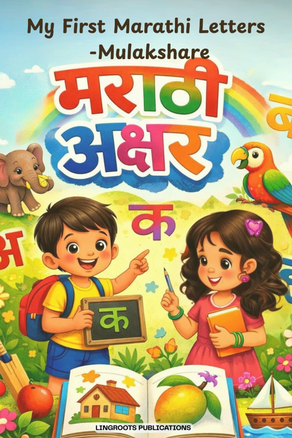 My First Marathi Letters -Mulakshare मराठी मुळाक्षरे: Learn Marathi Alphabet - Vowels and Consonants Phonetic English Sounds, Pictures, and Simple Words