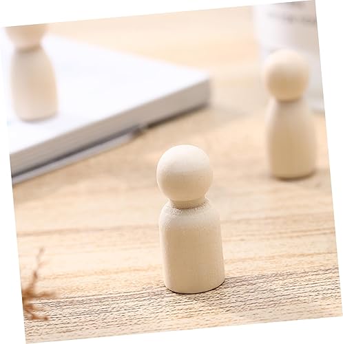Miniatura 7 de Muñecas de madera sin terminar: paquete de 50 manualidades, juguetes de madera para manualidades, cuerpos de muñeca, figuras de madera para pintura