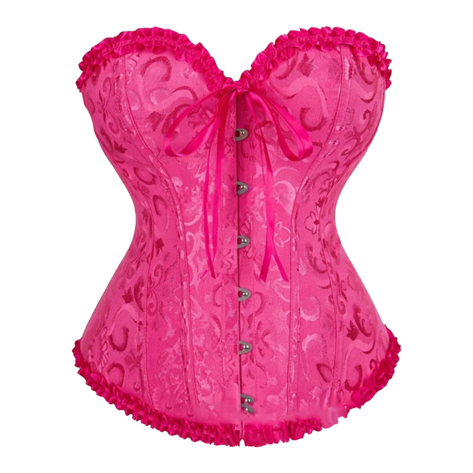 Damen Korsett Top – Schwarzes Overbust Bustier, Gothic, Mit Schnürung, Für Halloween & Karneval