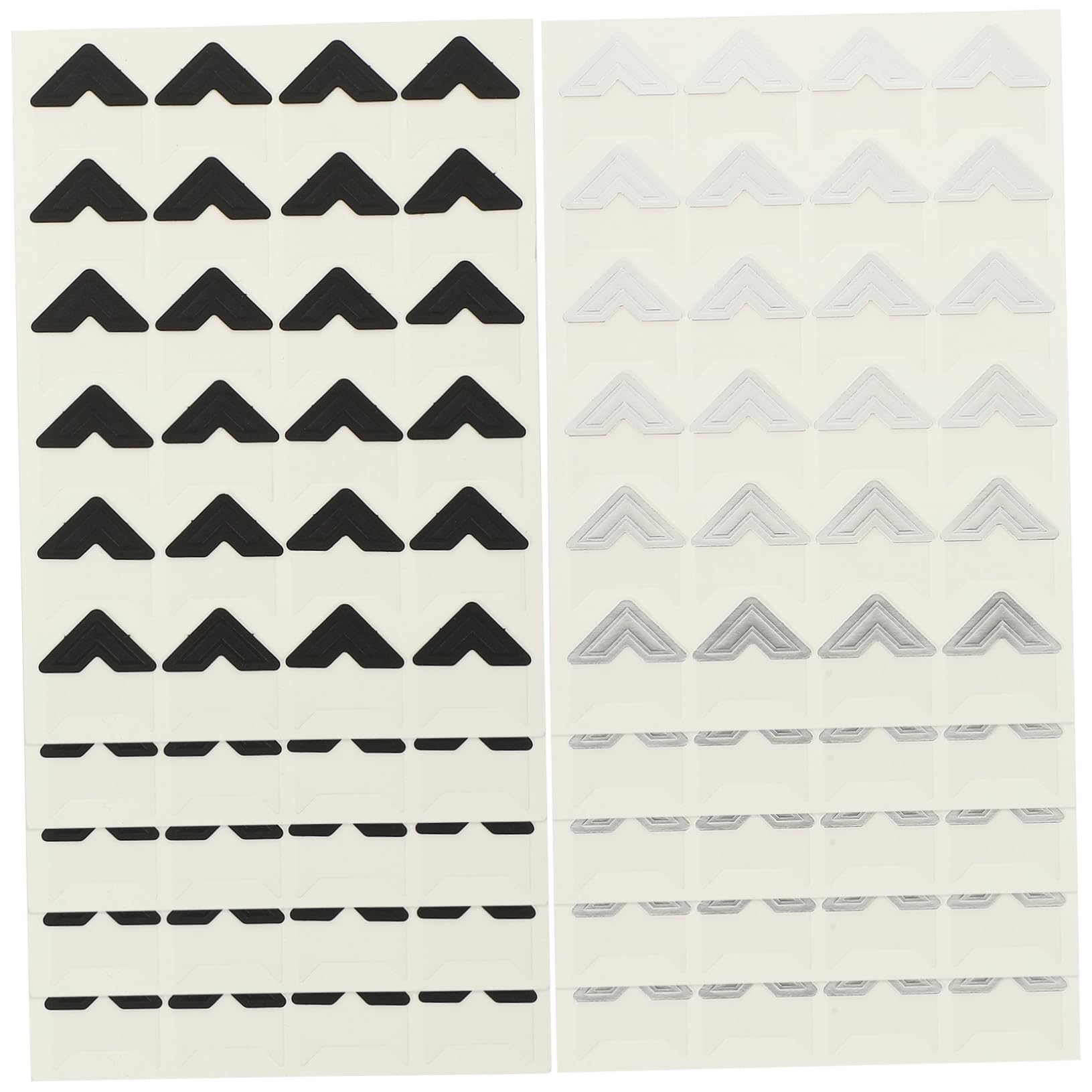 NUOBESTY 50 Hojas Accesorios Para Álbumes De Fotos Diy Múltiples Esquinas De Fotos Tipo Pasta 10 Hojas/240 Piezas Embaladas Esquinas De Fotos Autoadhesivas Abrir La Ventana Tarjeta Papel