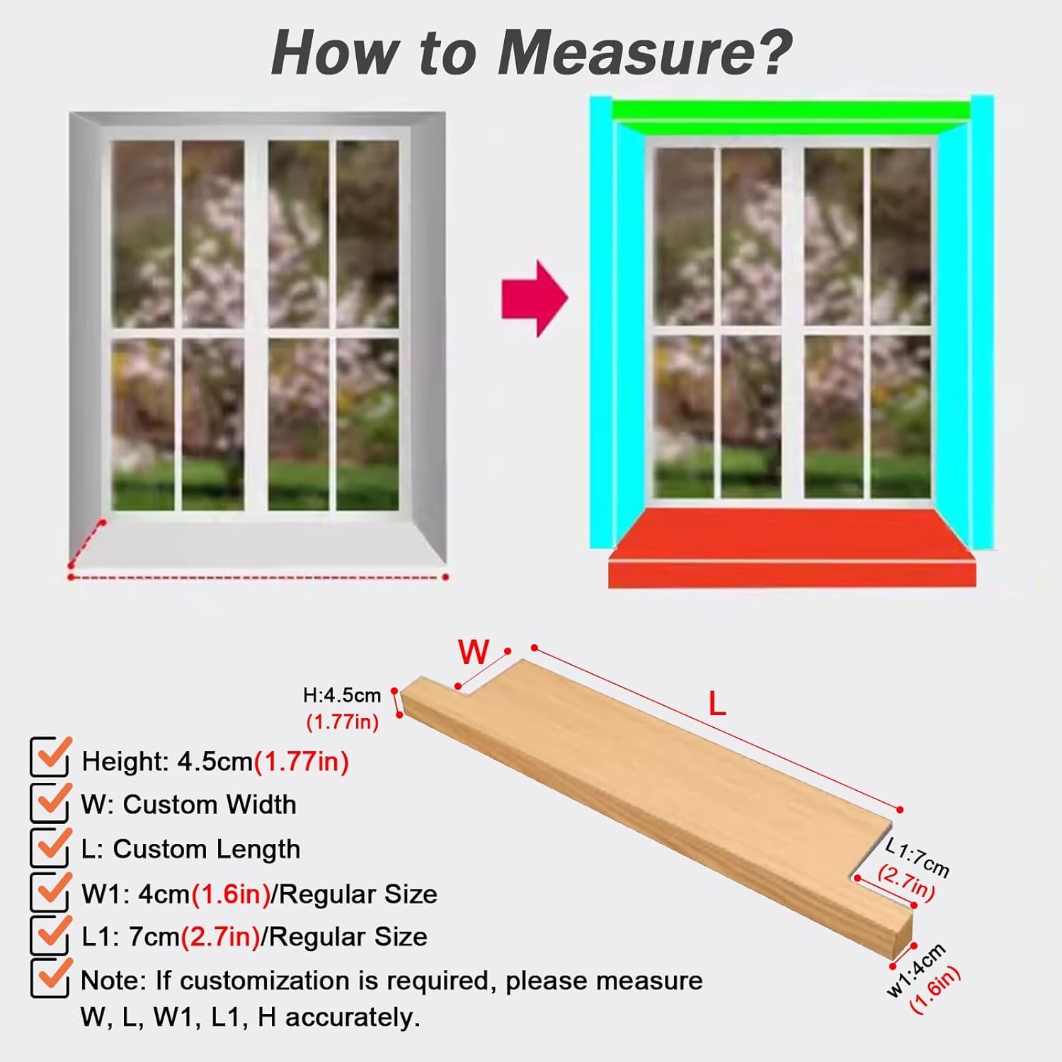 Wood Grain Self-Adhesive Window Sill Capping Board - Trim Nosing Cover for Kitchen/Bedroom/Living Room, 175mm Wide, Easy Installation, Durable Remodeling Solution