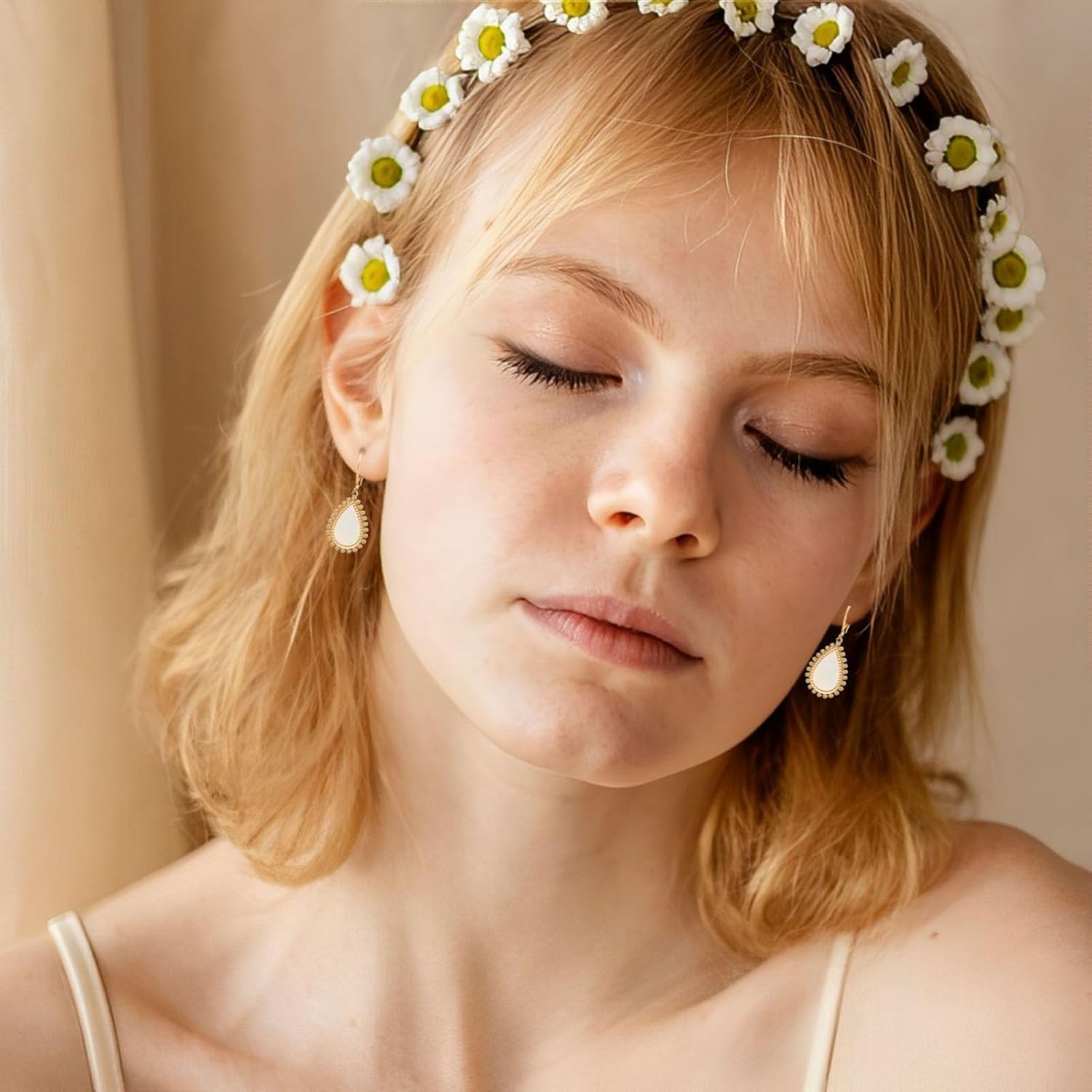 Abalone/White Shell Dangle EarringsTurquoise/Malachite/Shell Earrings Jewelry Gift for Women - Image 3