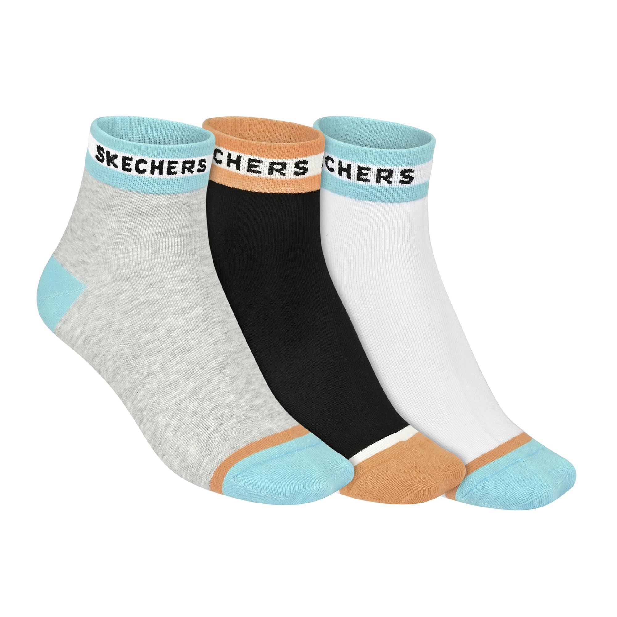 skechers Womens 3PK WOMENS CONTRAST NON TERRY-picture-43