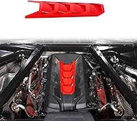 Vista 1 de Daeiclru Cubierta de cubierta de motor compatible con Chevrolet Corvette C8 2020-2023, cubierta de panel de bahía de motor de plástico ABS (rojo)