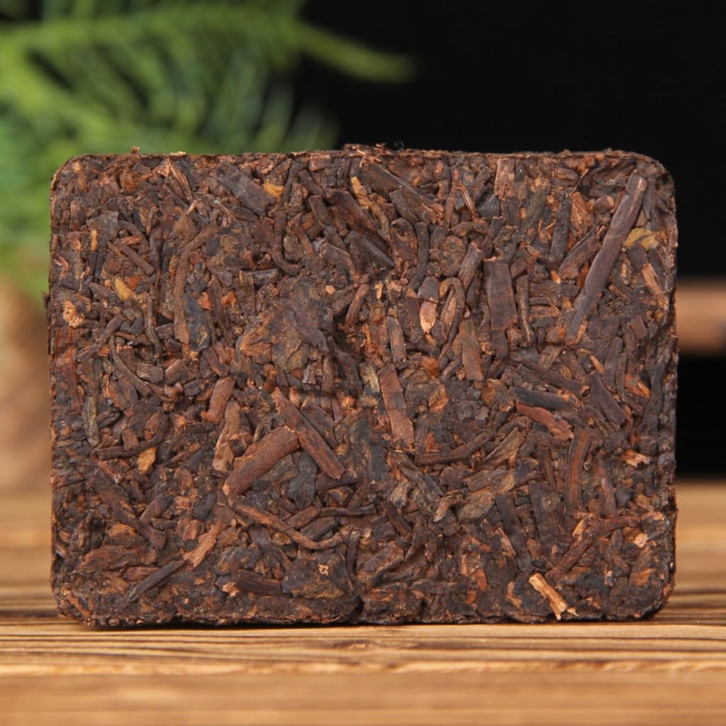 Té Pu-erh Maduro Premium De Yunnan | Ladrillo Suave Añejado 10 Años, Ladrillo De Té Compacto | Té Negro Chino | Bebida Saludable (100 g * 5)