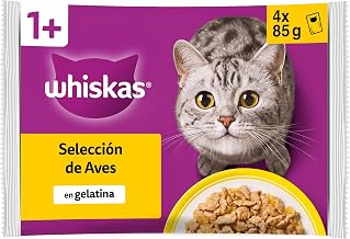 Whiskas Wet Food for Adult Cats Selection Birds in Gelatin (13x 4 sachets x85g)