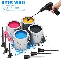 Zocipro Epoxi Gyanta Keverő Lapát Szett 6 db, Festék Keverő Rúd 1/4 Fúrógéphez, Újrahasználható Mixer Epoxi Szilikon Festés 3