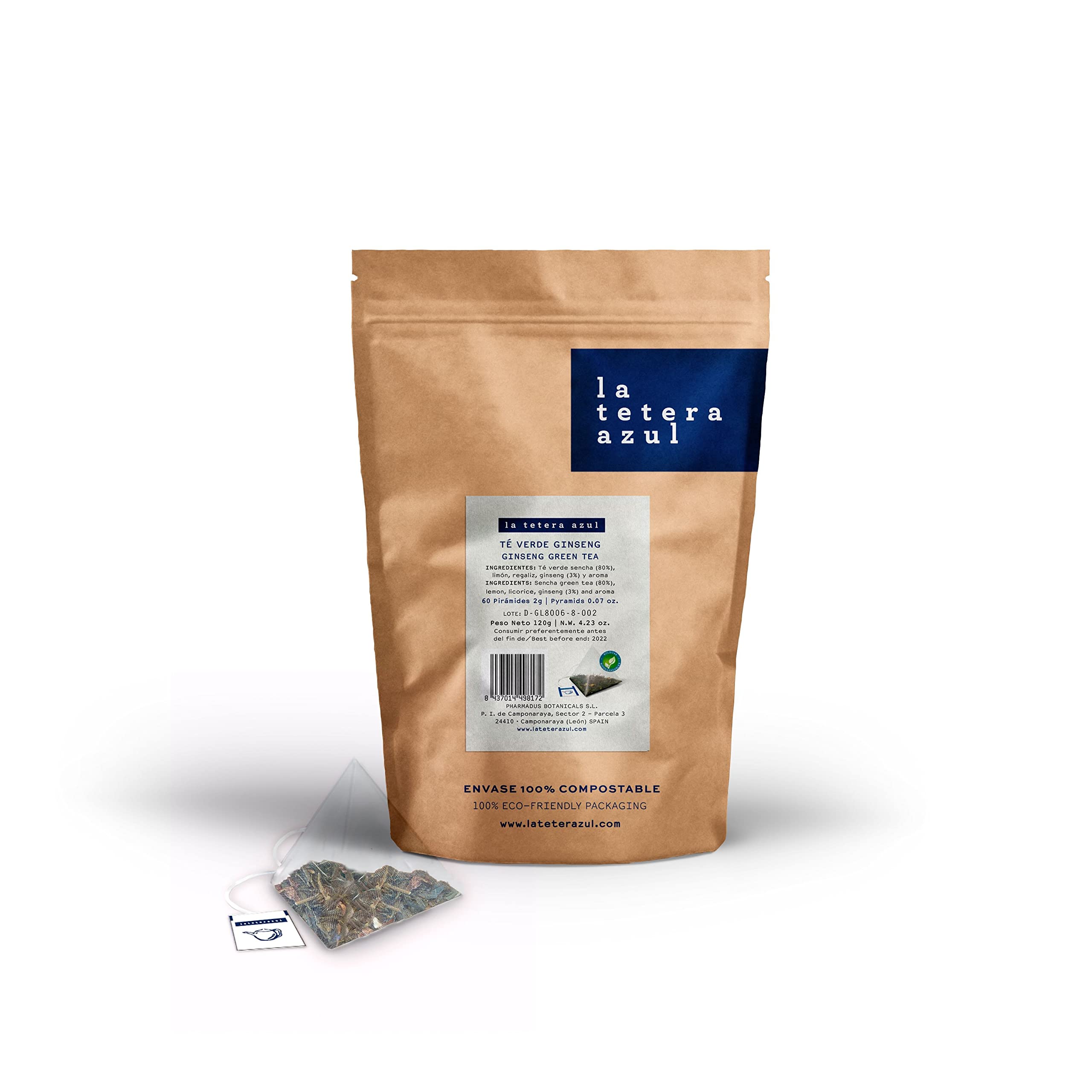 LA TETERA AZUL Infusión De Frutos Del Bosque Premium. Hibisco, Uva, Arándano, Grosella Negra Y Saúco. Frutos Del Bosque Y Frutos Rojos. Bote De 20 Pirámides. — view 22