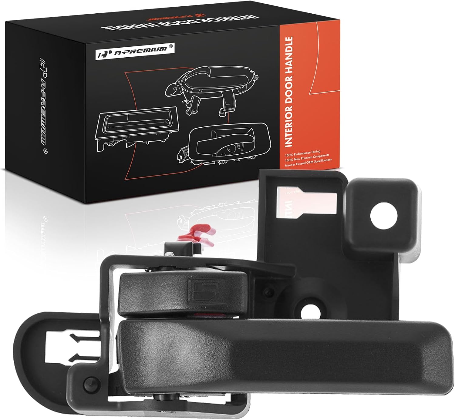 A-Premium Front or Rear Right Passenger Side Interior Door Handle Compatible with Jeep JK Series Wrangler 2011-2016, Textured Black