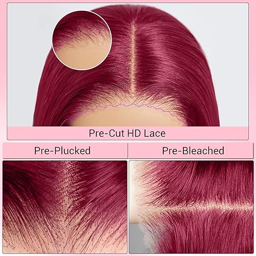 Miniatura 2 de Peluca de cabello humano rubio miel de 18 pulgadas, color #27, pelucas rectas de encaje frontal de 13 x 4, rubio miel HD, peluca de cabello humano