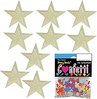 Vista 3 de Confetti Star 1 1/4" Gold - 4 bolsas de media onza (2 onzas) #9529 Q02