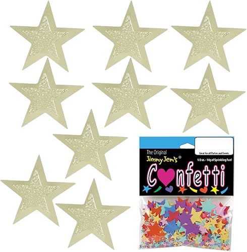Miniatura 3 de Confetti Star 1 1/4" Gold - 4 bolsas de media onza (2 onzas) #9529 Q02
