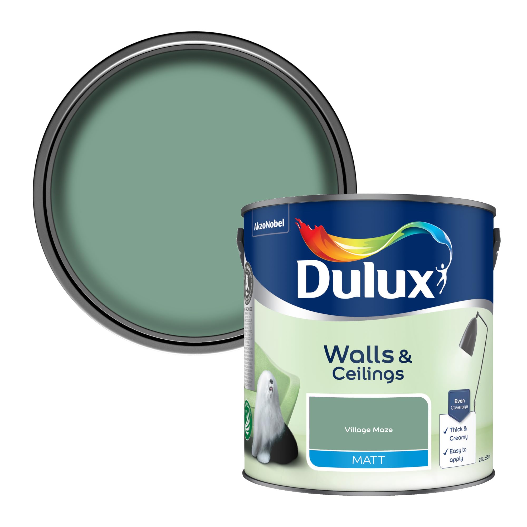 Dulux Green Matt Village Maze, 2.5L