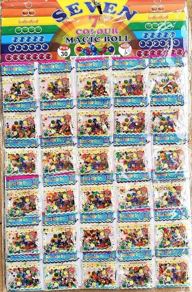 Seven Colour Magic Boll Crystal Water Beads, Multicolour, Pack of 30 Packets, Grows in Water-image-44