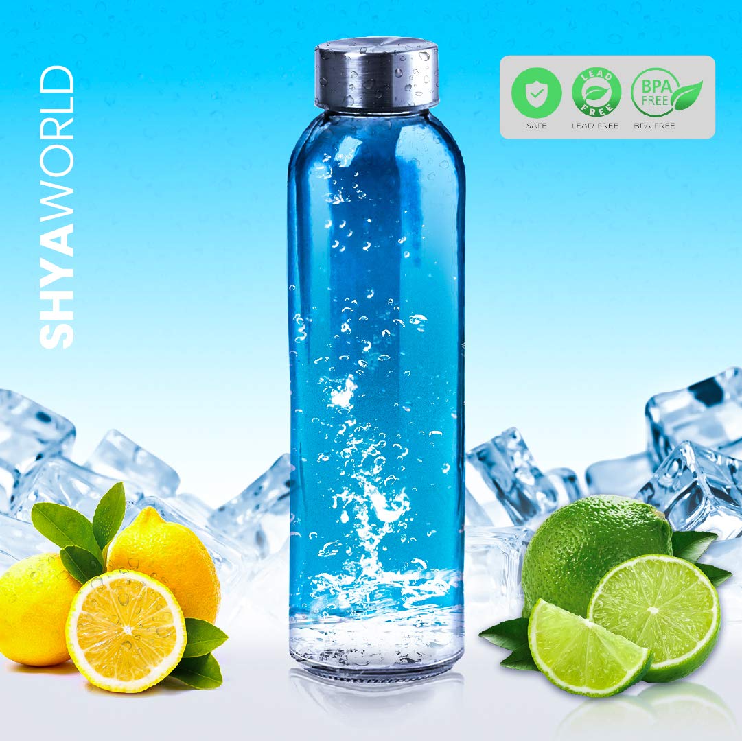 Bottiglia In Vetro Per Acqua 500 Ml Con Tappo A Vite In Acciaio Inox - Trasparente, Ecologica, Confezione Singola - 3