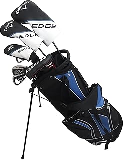 Callaway Tall Mens Complete Golf Set Driver, Wood, Hybrid, Irons, Odyssey Putter Stiff Flex +1 inch Length