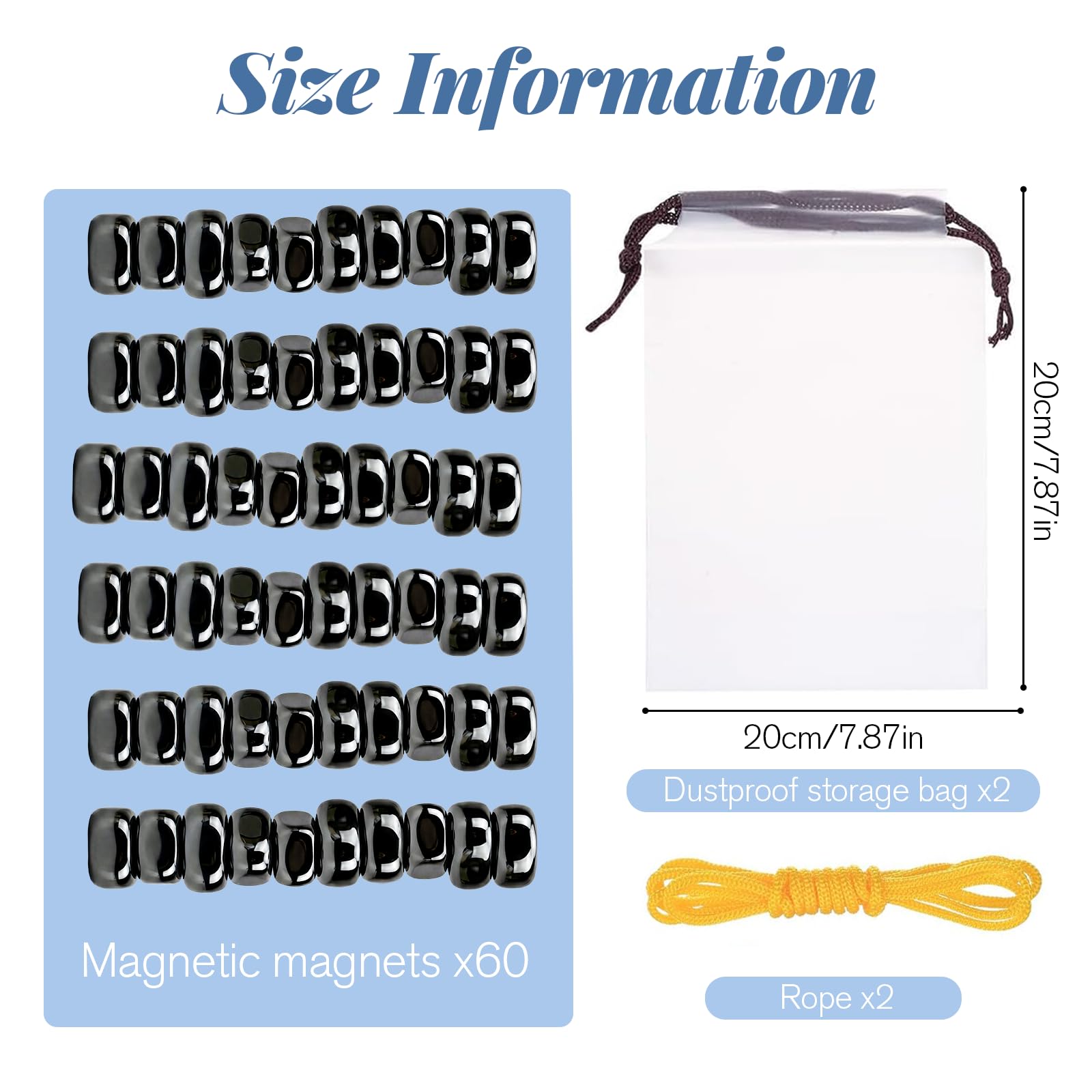 60 Stück Magnetisches Schachspiel, Tragbar Magnetspiel, Magnet Schach Tischspiele, mit 2 Schnur, 2 Aufbewahrungstasche, Magnet Schachspiel für Erwachsene Partyzubehör für Familientreffen