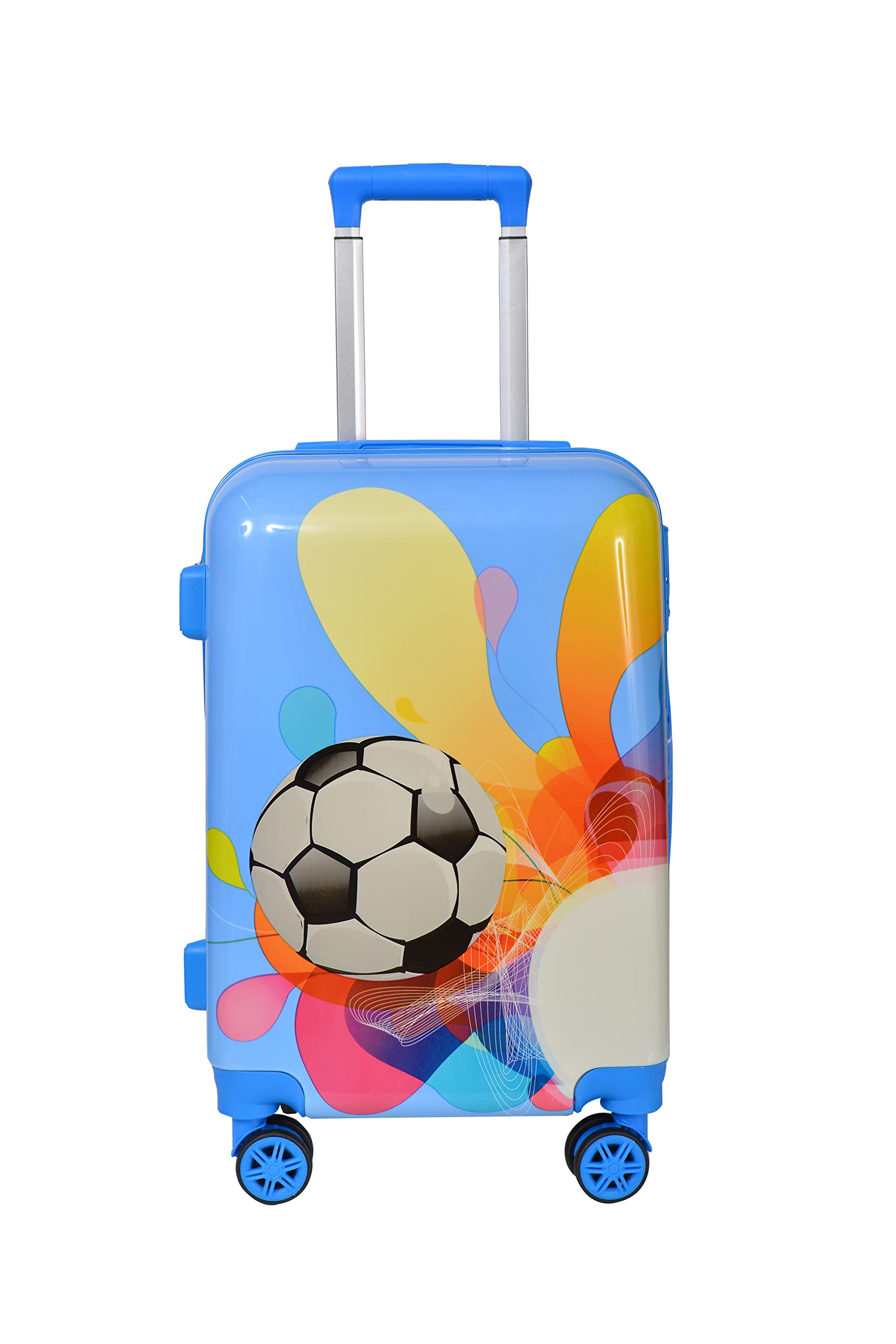 Kid's 20 Inches Blue Girl Angel Doll Cartoon Print Polycarbonate Trolley Bag Suitcase for Baby Girl's-image-27