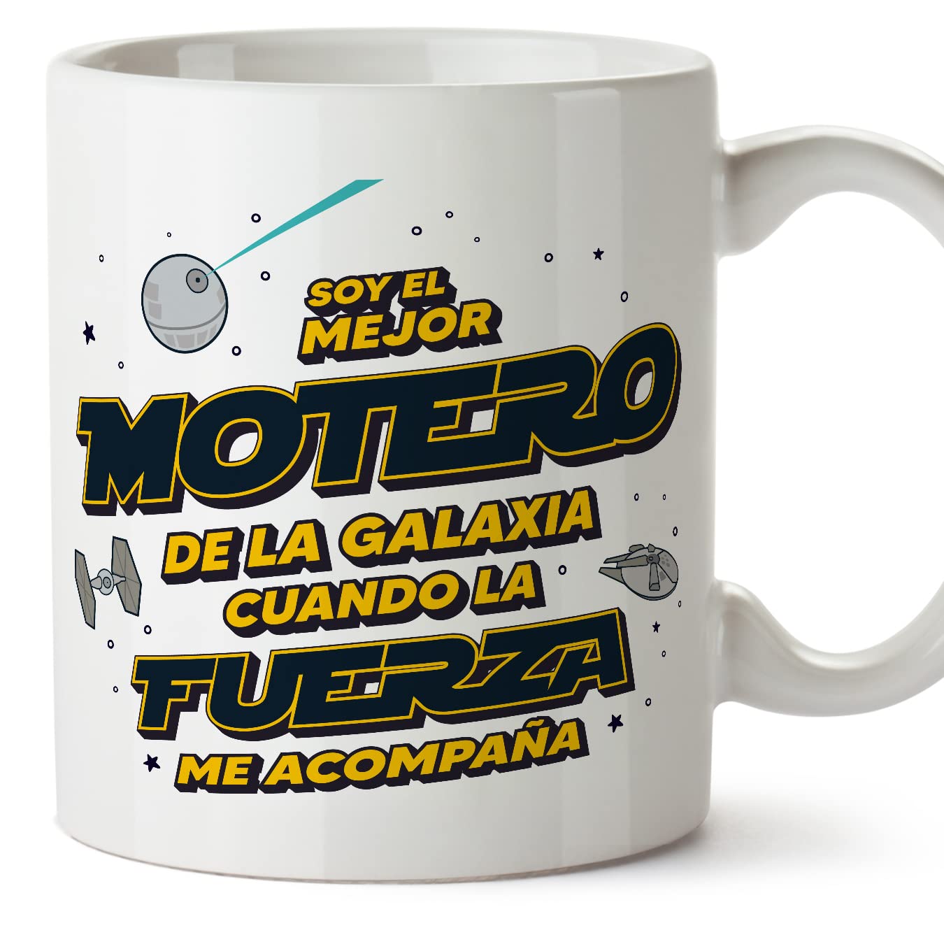 MUGFFINS Tazas para JEFE hombre - En Español - Mejor de la Galaxia Cuando Fuerza me Acompaña - 11 oz / 330 ml - Regalo original y divertido — view 83