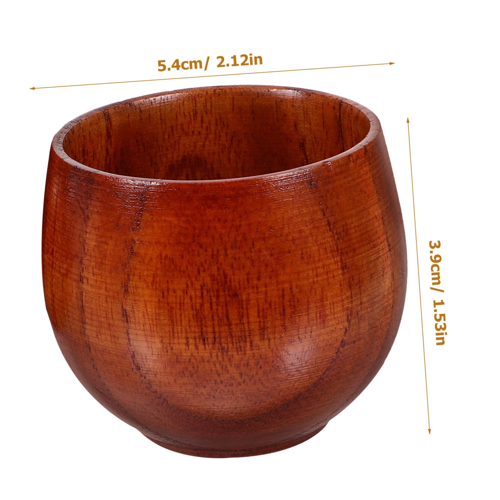 KICHOUSE Japanese Sake Cups 2 Pack Wood Heat-resistant 50ml for Sake Tea Home Bar Decor