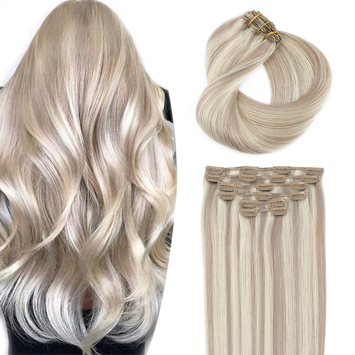 SURNEL Clip in Extensions Echthaar