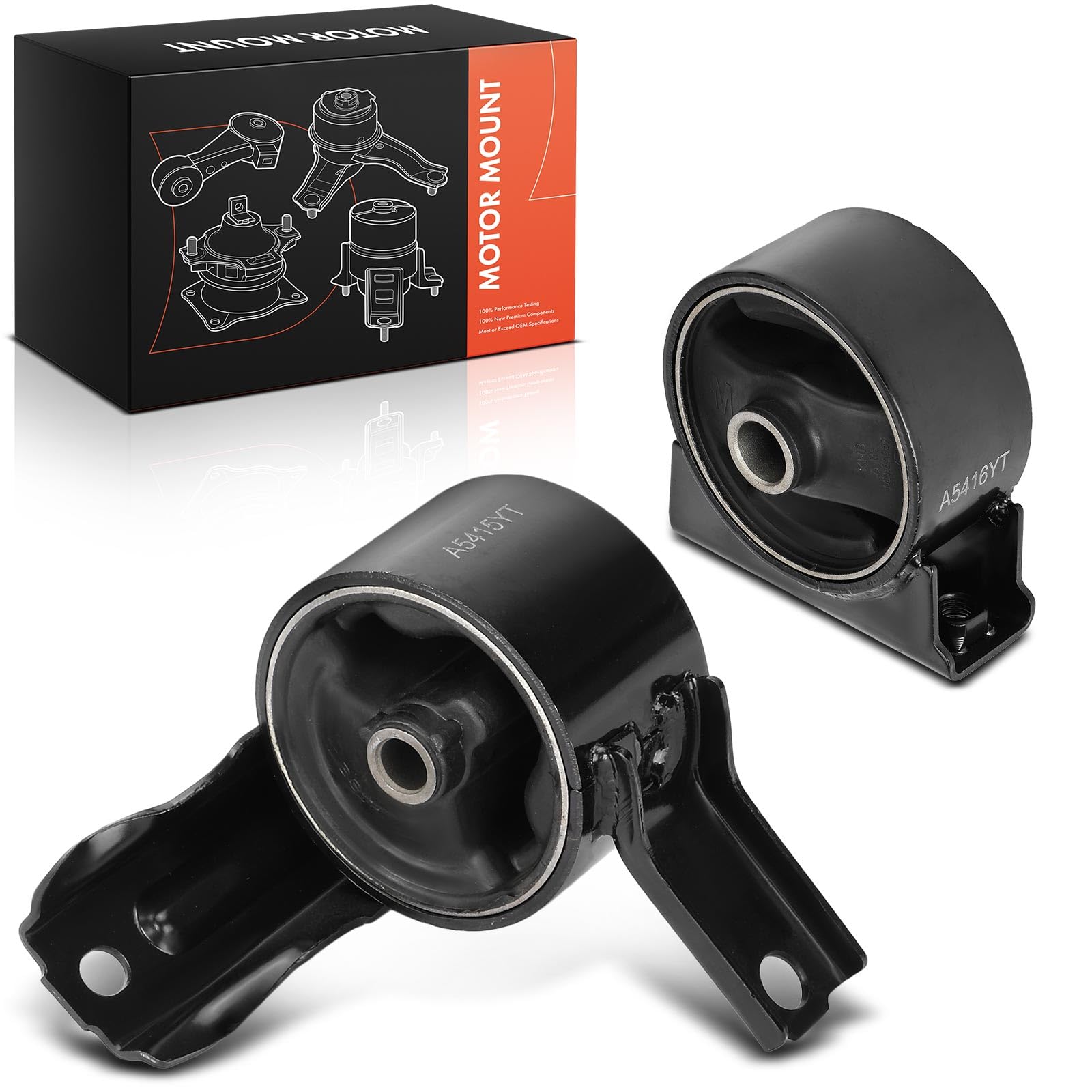Frankberg 2 soportes de motor MN101441 | Compatible con: Brújula MK49, Patriot MK74, Lancer VIII Sportback CXA, Lancer VIII CYA CZA, Calibre