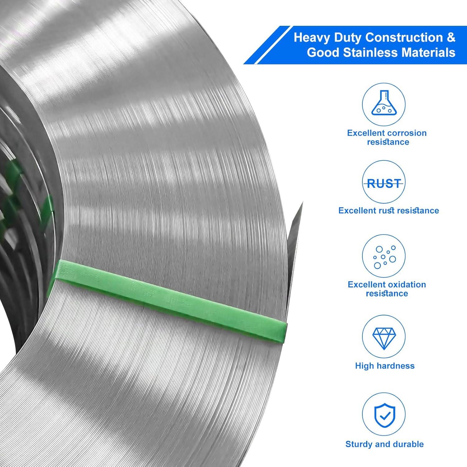 120Pcs 304 Stainless Steel Ear-Lokt Buckle Metal Banding Clips 3/4" Width Seal Pipe Clamp Banding Clip for Heavy-Duty Pipes Timbers Cable