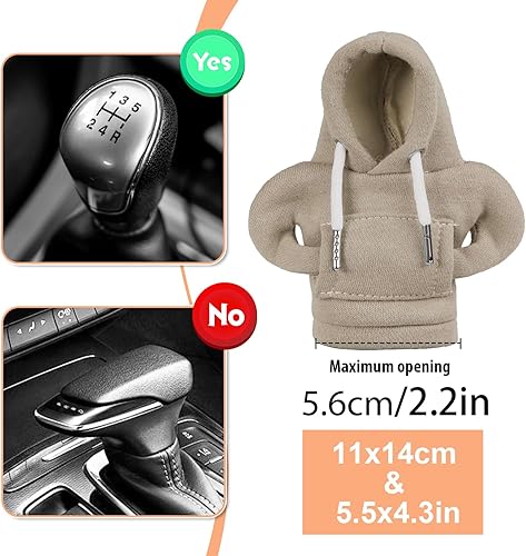 Miniatura 5 de Funda con capucha para pomo de palanca de cambios de automóvil, funda para palanca de cambios, bonito interior de automóvil y accesorios