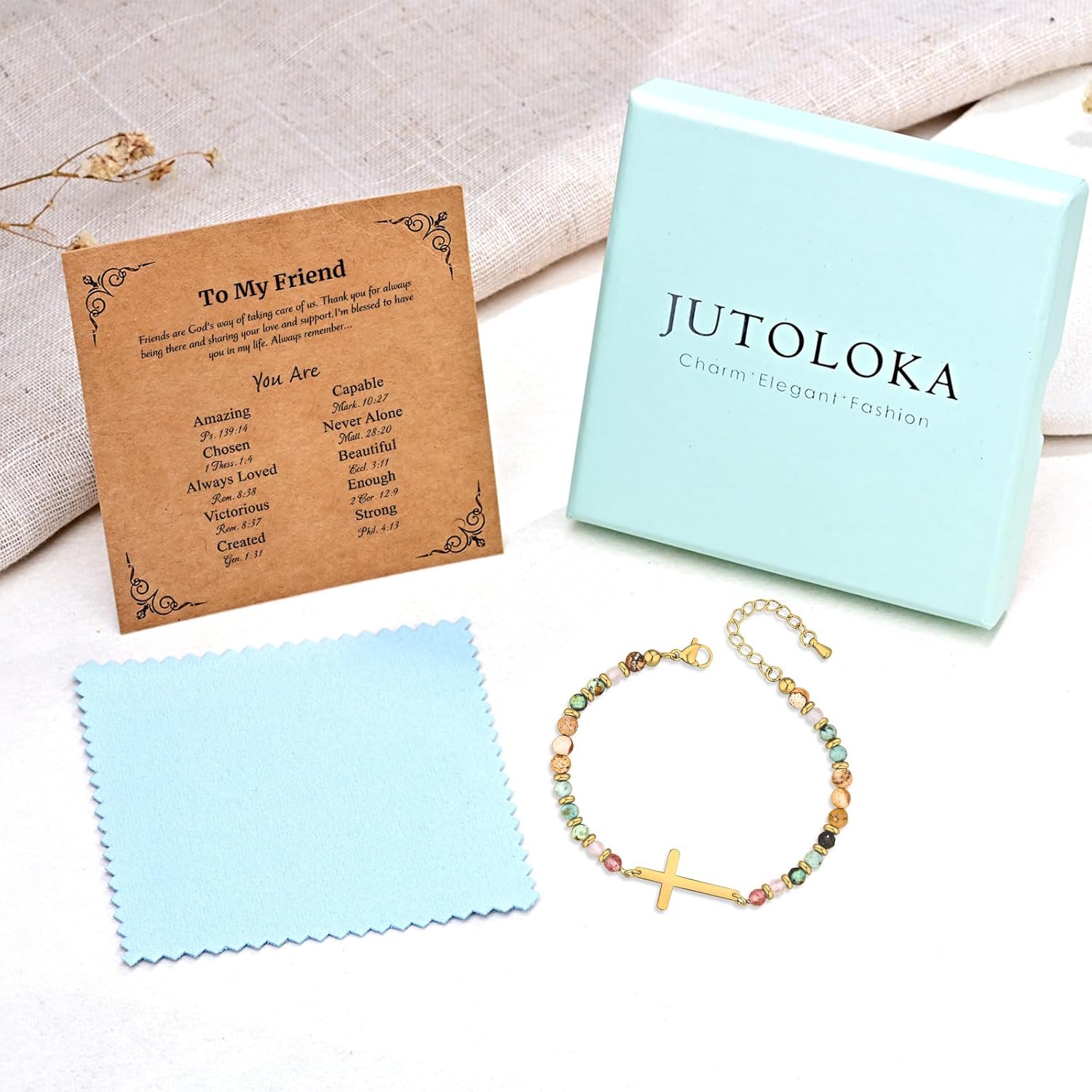 18K Gold Plated Cross Bracelet for Women | Christian Faith-Based Gifts for Baptism, Confirmation, Easter | Gift for Mom, Sister, Niece, Friend on Birthday, Christmas - Image 6