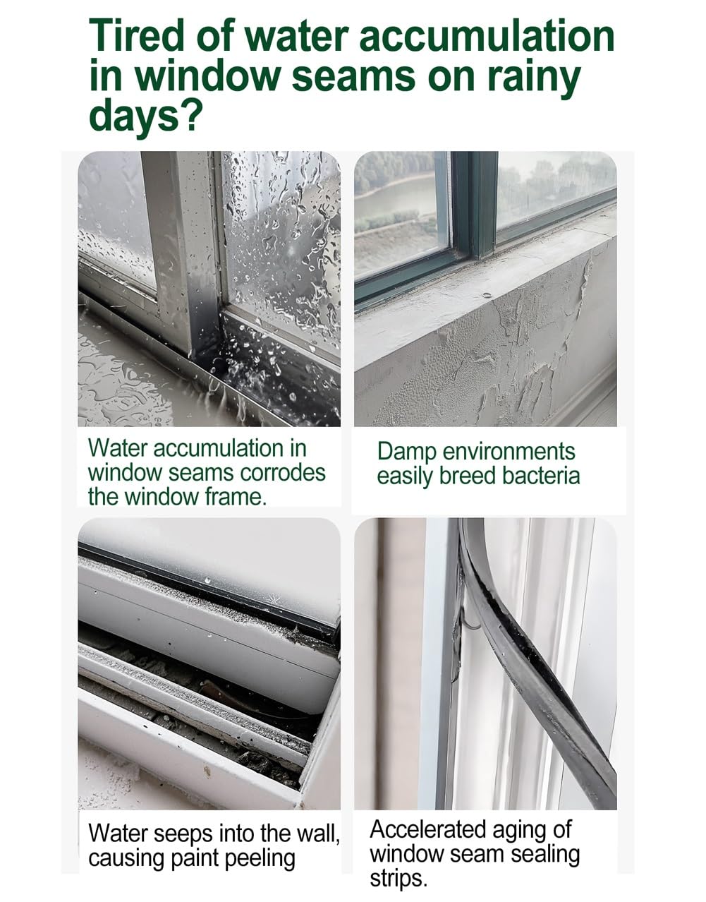 Kit de Barrera de Lluvia Autoadhesiva para Ventanas - 100cm Protector Lluvia Adhesivo Puerta Exterior - Tira Deflectora de Lluvia, Desviador de Agua, Ancho: 4.5/5.5cm(4.5cm)