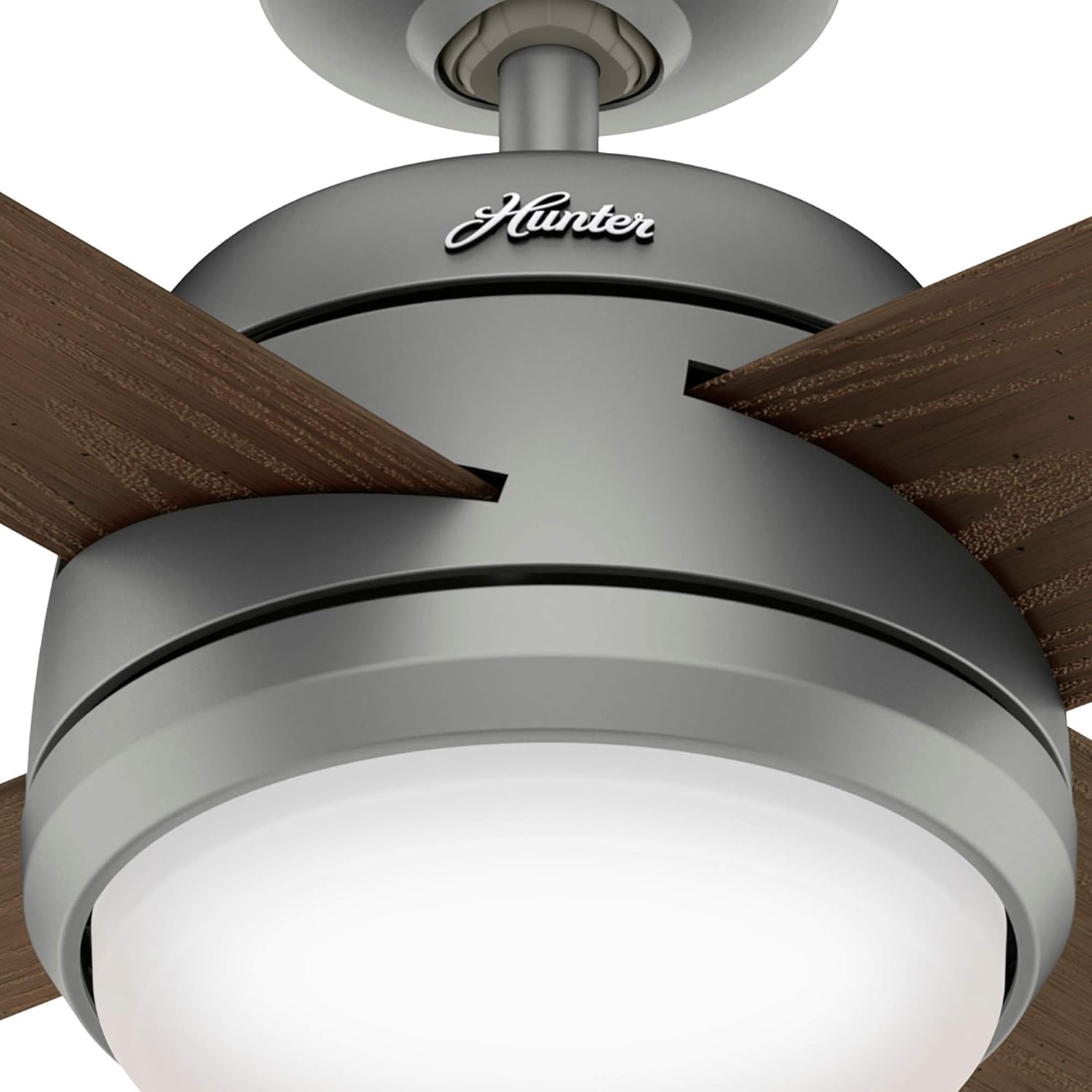 Limited Discount Hunter Oceana Indoor / Outdoor Ceiling Fan with LED Lights and Wall Control, 52, Matte Silver