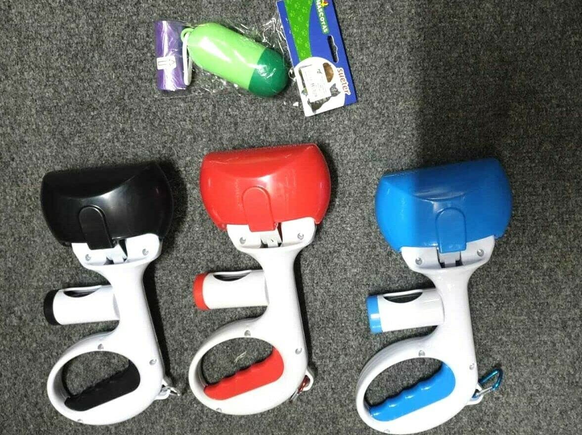 2 in 1 Pet Dog Pooper Scooper Poop Bag Holder Waste Picker Grabber Scoo +60 POO Bags FREE For Dogs And Cats Animal Waste, Pooper Scooper Sets, Pet Dog Pooper Scoope (RANDOM COLOUR HOLDER +40 POO BAG