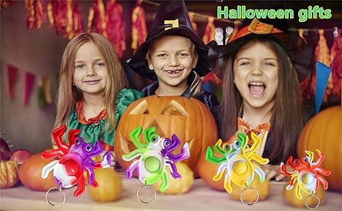 Miniatura 6 de Paquete de 20 mini juguetes para ansiedad de arañas de Halloween a granel para adultos y niños, regalos de fiesta y estudiantes en el aula
