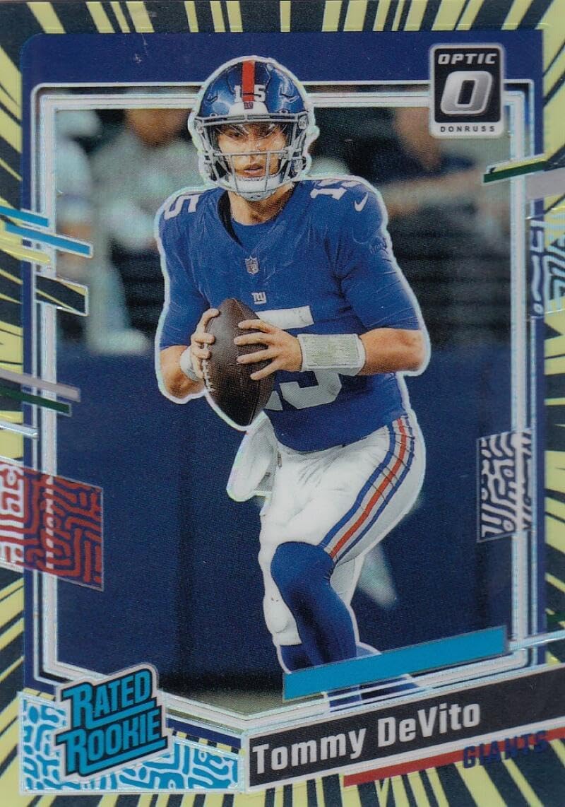 Football Trading Card 2023 Donruss Optic Electricity #280 Tommy DeVito NM Near Mint RC Rookie 14/69 NY Giants