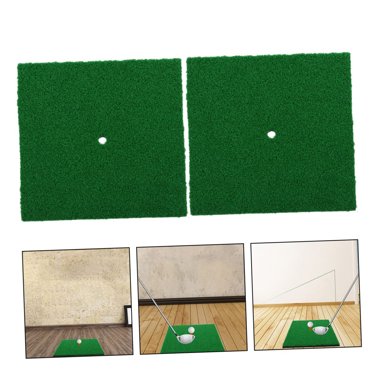 Mipcase Golf Putting Mat Golfs Training Mat Reusable Hitting Pad 30x30cm for Boys and Girls Beginners