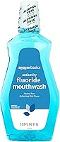 Amazon Basics Alcohol-Free Fluoride Mouthwash for Adults - Anticavity Protection, Refreshing Mint, 1 Liter