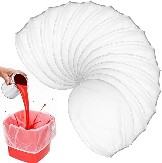60 Pcs Paint Strainer Bags, 5 Gallon Elastic Top Fine Mesh Strainer Disposable Painting Strainers Bag Hydroponic Filter Tool for Nut Milk, Juice, Home Brewing, Gardening, Plant Protection(White)