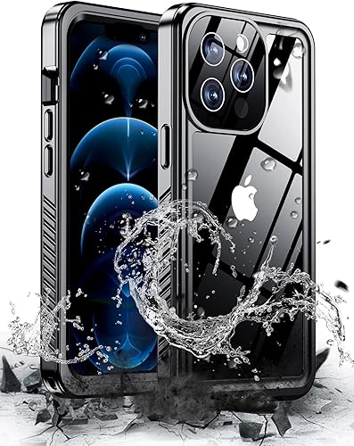 Hualele Designed for iPhone 12 Pro Case Waterproof, [12FT Military-Grade Drop Pr