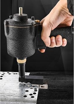Pneumatic Hole Puncher, Industrial Sheet Metal Punching Gun, Metal Hole Opener Industrial Sheet Metal Hole Punching with 360 Rotation,Air Metal Hole Punch Tool,10.3MM