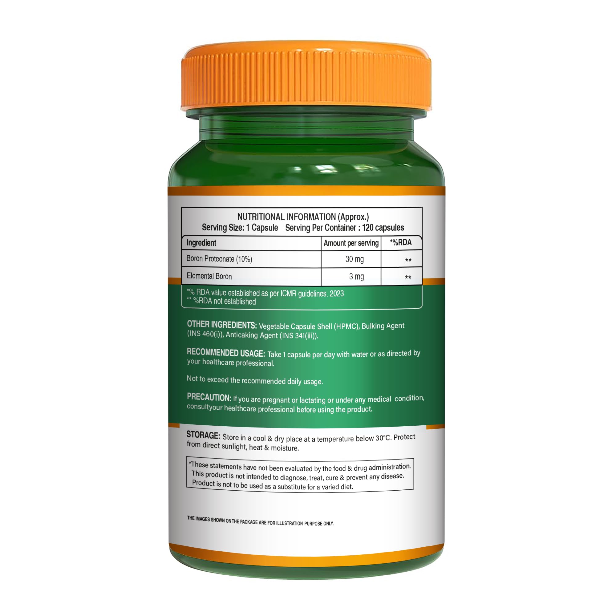 Pure Nutrition Boron 3mg, 240 Veg Capsules (120×2) | 100% Chelated Boron Supplement for Bone Strength, Joint Support, Cognitive Health & Hormonal Balance 1