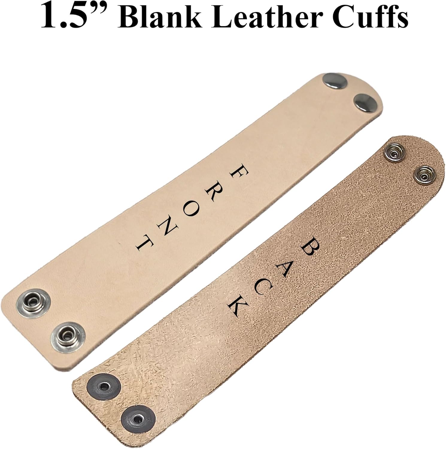 1.5 Inch Leather Bracelets Blank 6 Pack - Stamping, Tooling, Engraving Ready - Leathercraft projects -Made in USA