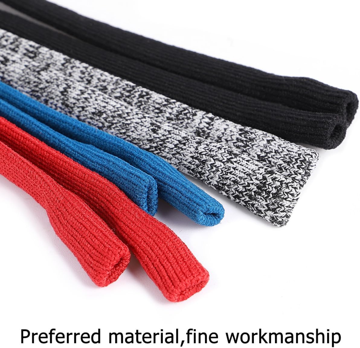 Kisangel 4pcs Adjustable Sports Glasses Rope Strap for Reading Glasses and Sunglasses, Lightweight Portable Fabric Non-slip Eyewear Rope Holder for Hiking and Daily Use