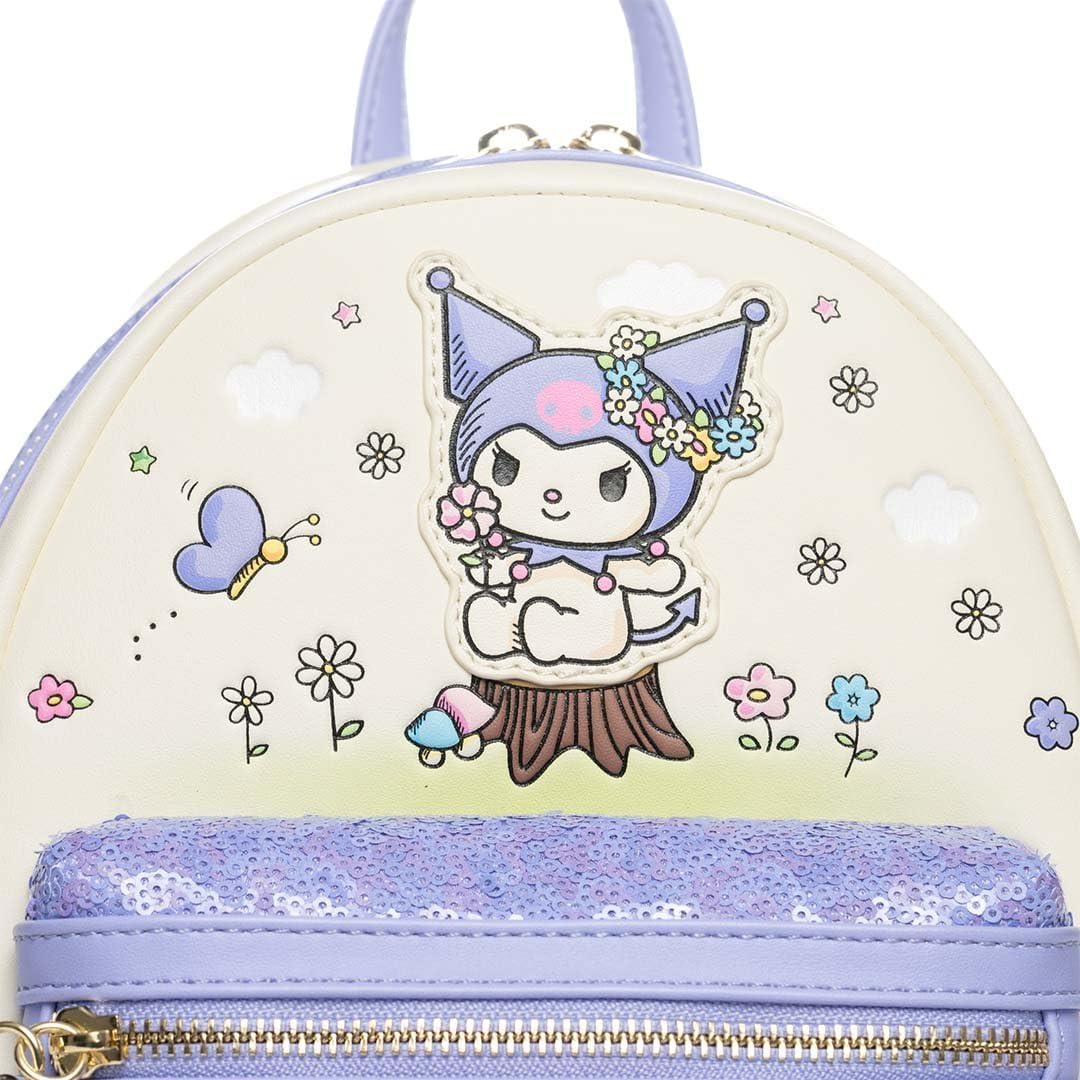 Loungefly Sanrio Kuromi Spring Blossom Sequin Womens Backpack
