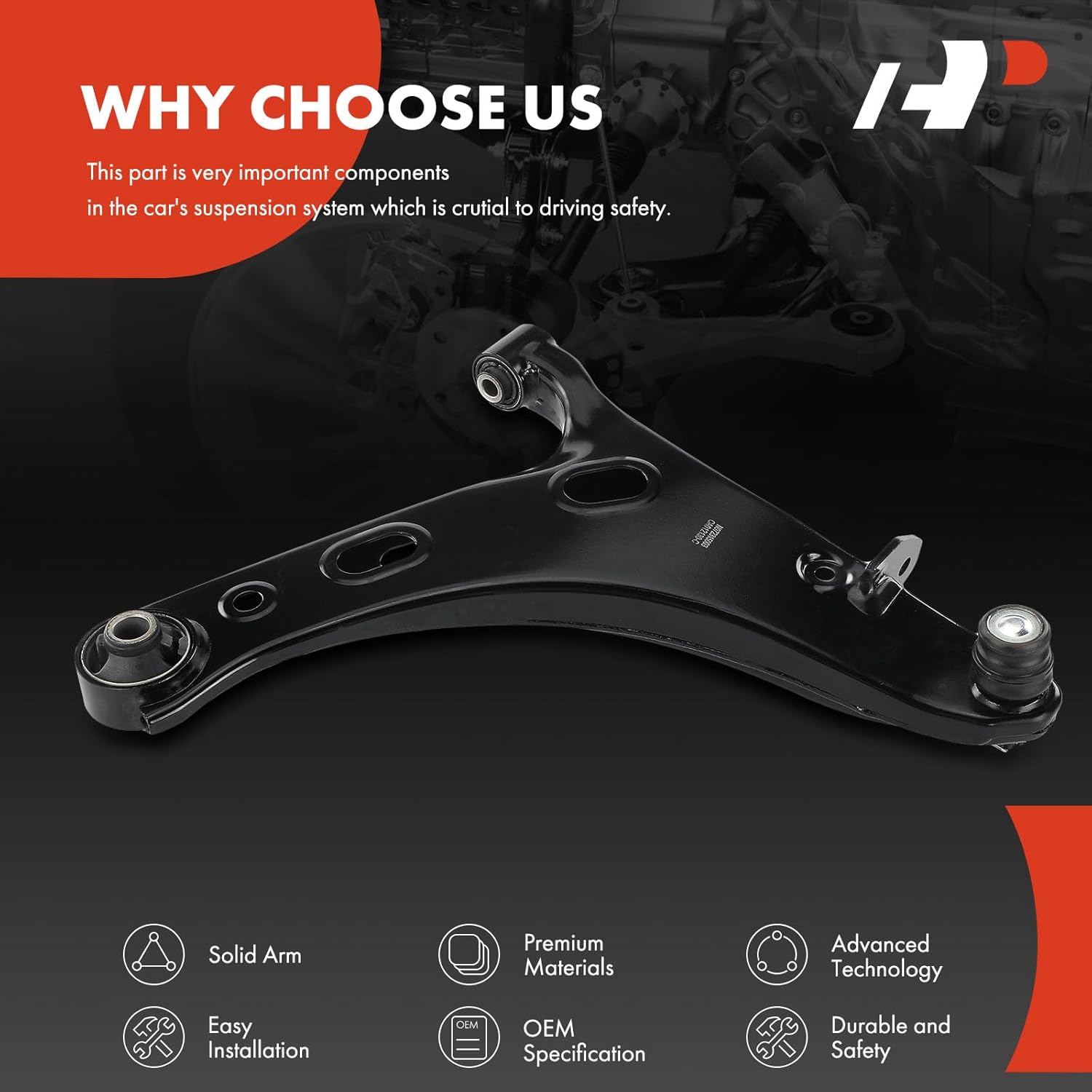 A-Premium Front Right Lower Control Arm with Ball Joint & Bushing, Compatible with Subaru Forester 2014 2015 2016 2017 2018