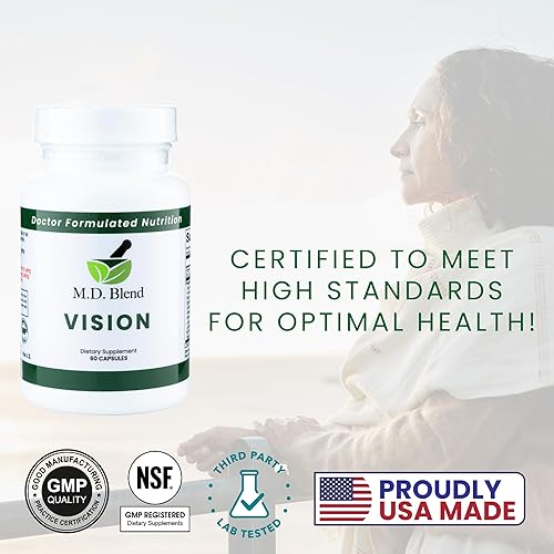 Miniatura 8 de Vision - Formulado por expertos, mezcla natural y robusta para la visión, macular y bienestar ocular, con luteína, zeaxantina, astaxantina, zinc,