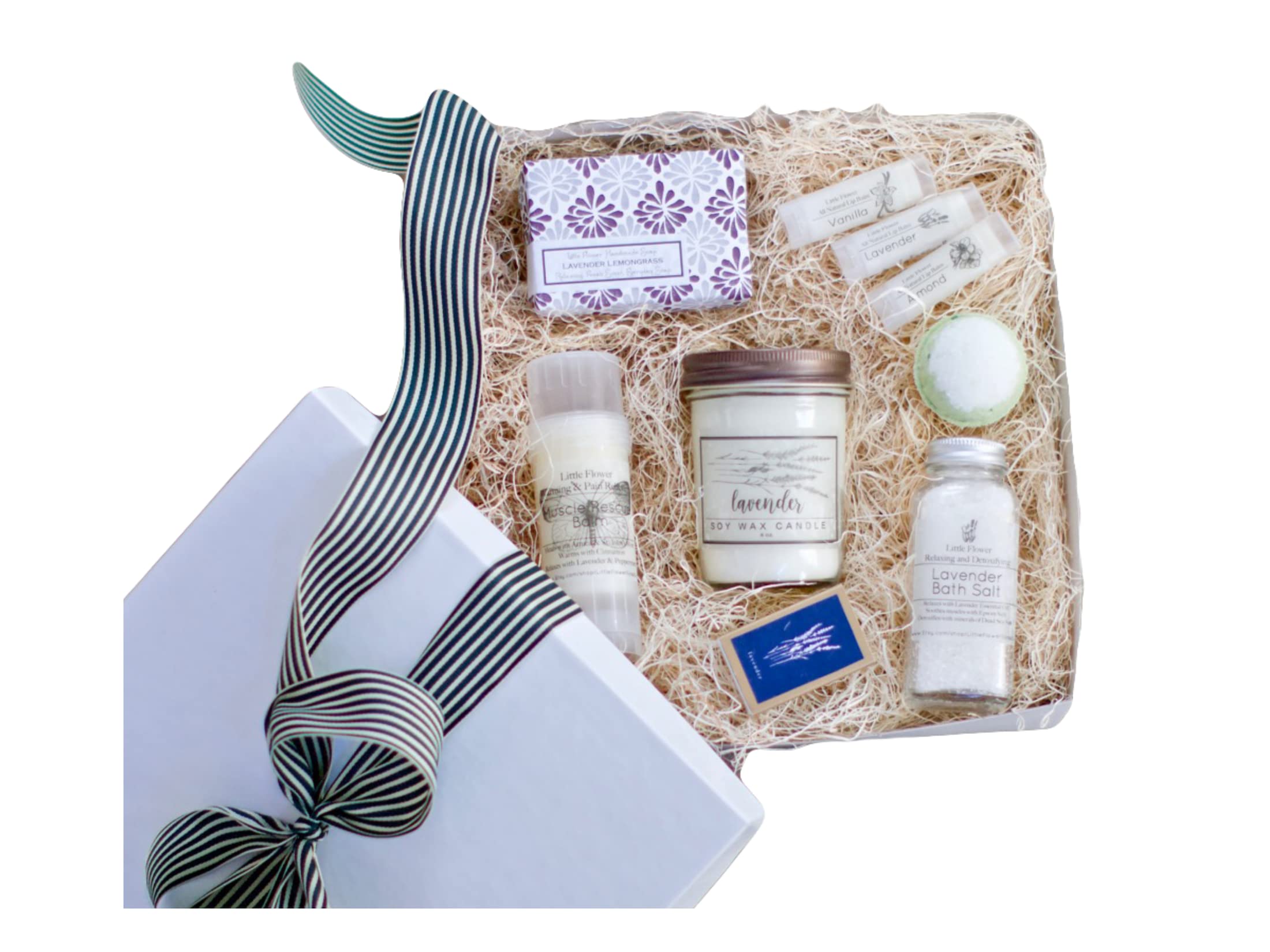 Spa Gift Set Handmade - Extra Large Luxury - Relaxing Spa Gift For Her - Essential Oil Aromatherapy Gift Box - The Little Flower Soap Co