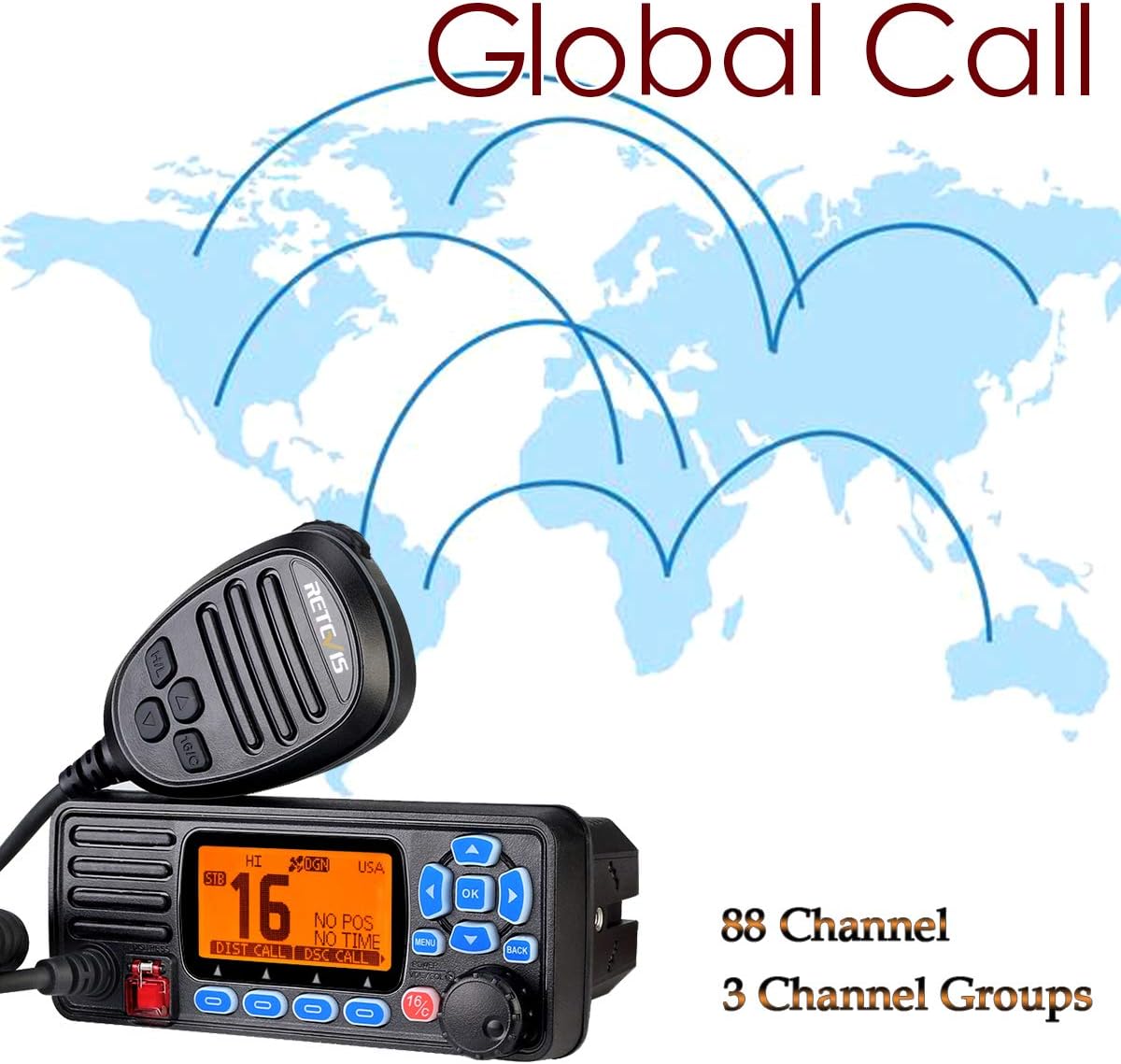 Retevis RA27 showing global channel groups