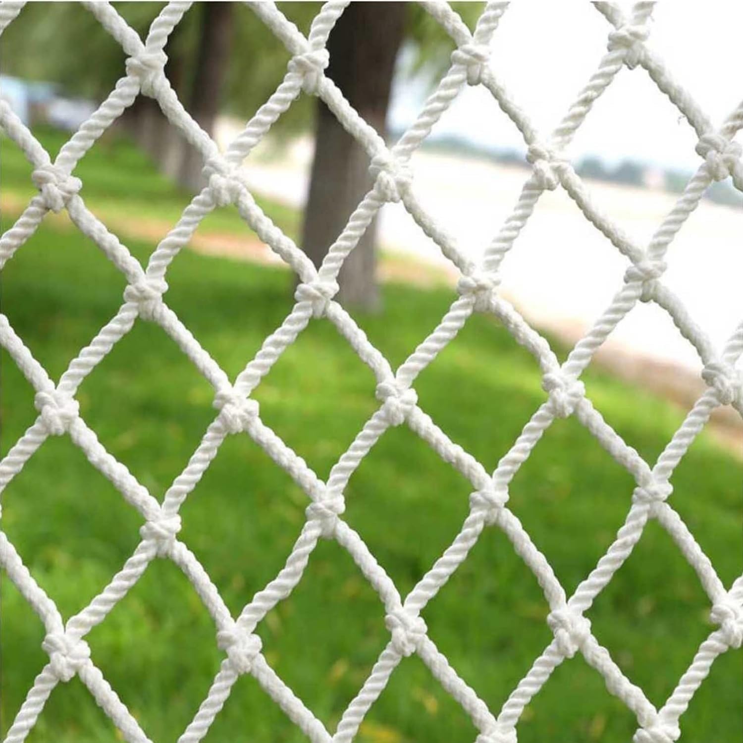 Lxlambentive Child Safety Net, White Nylon Protective Net With Reinforced Braided Design, 3cm/5cm/10cm Options, Cat Safety Balcony & Wall Fence Net(10cm Mesh,1x3m)