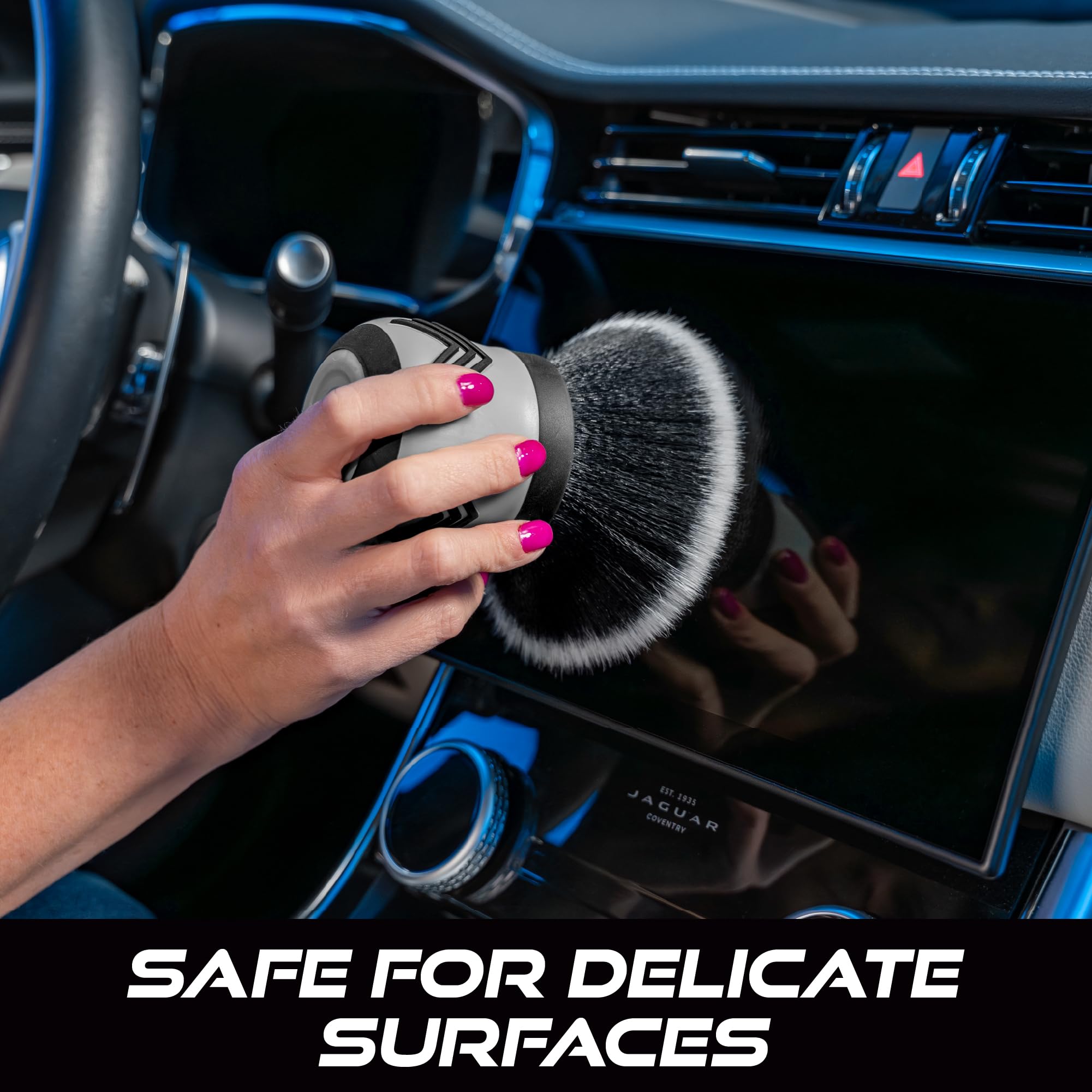 VIKING Palm Detail Brush - Car Interior Cleaning -3