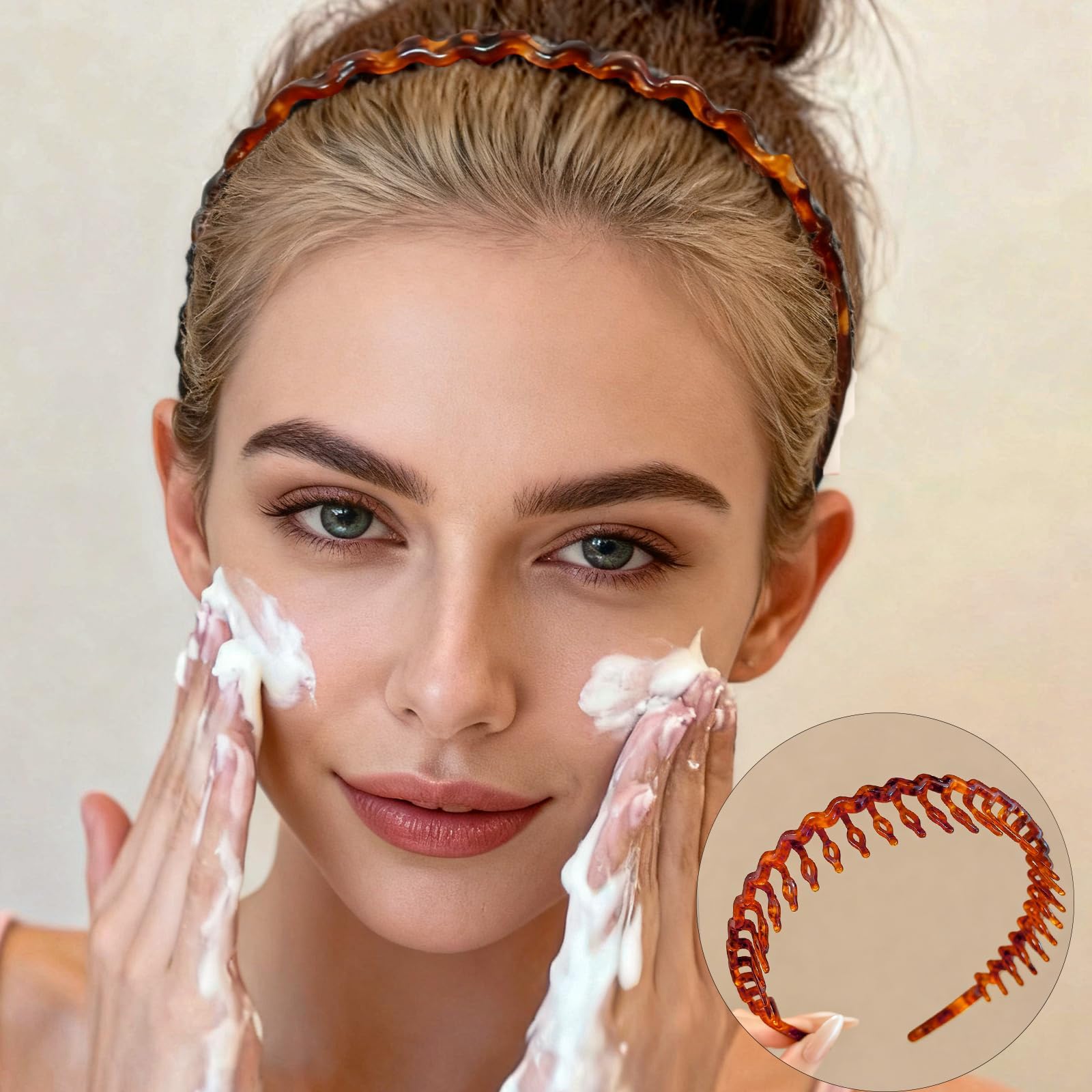 8 fasce per capelli con denti antiscivolo, pettine, alla moda, in plastica, accessori per capelli, per donne, uomini, adolescenti, ragazze, leopardato